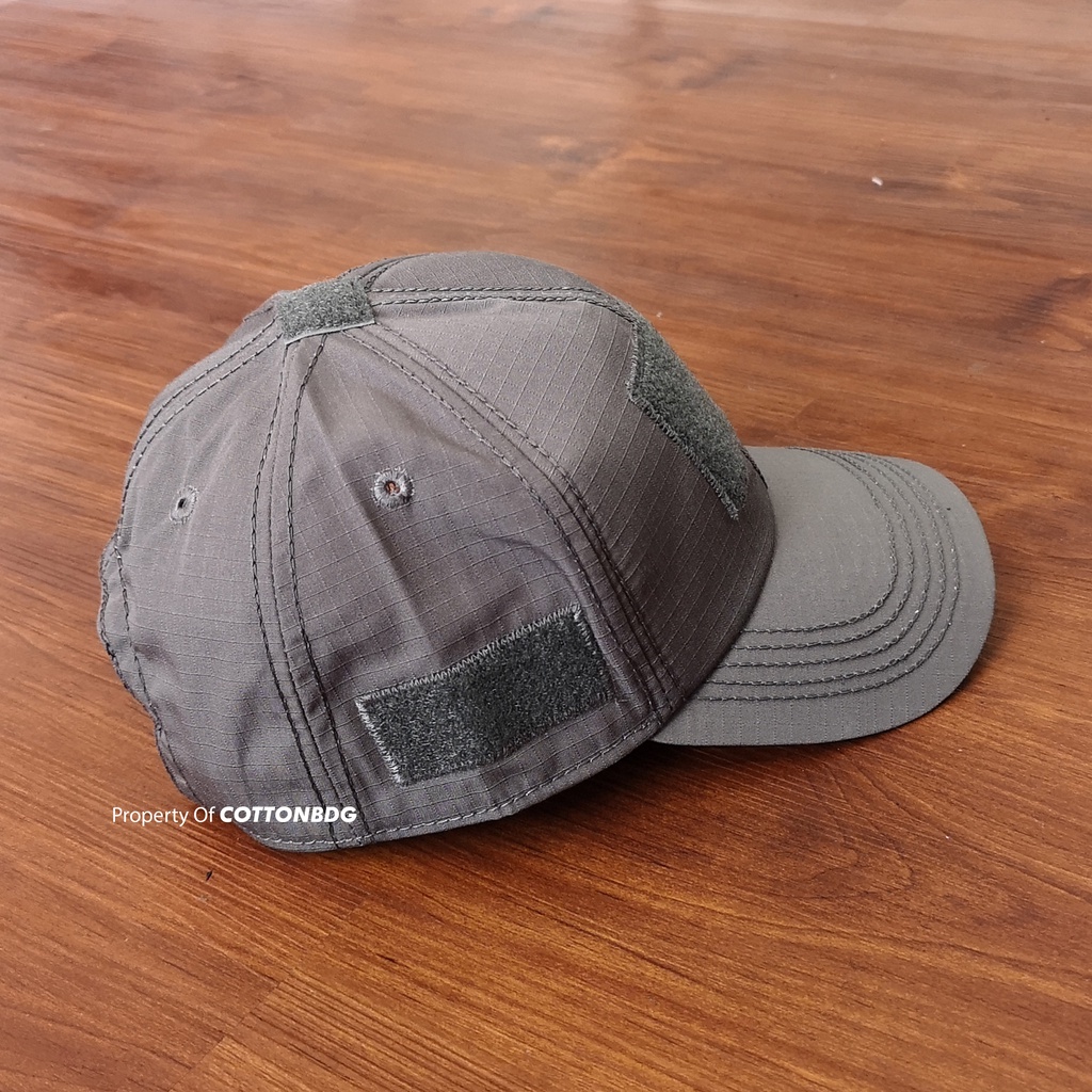 TOPI TACTICAL ORGINAL WARNA ABU MUDA GREY SOLID UKURAN ALL SIZE BAHAN RIPSTOP PREMIUM