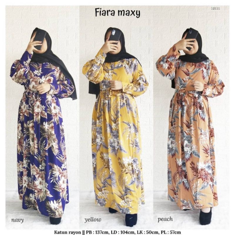 Fiara maxy / gamis rayon / gamis busui / gamis rayon busui / gamis rayon murah