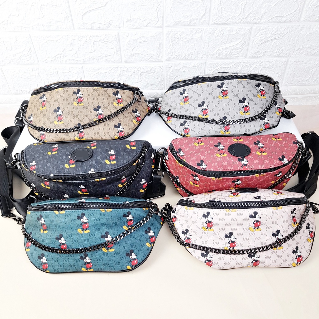Tas Wanita Import Selempang Waistbag Premium Kulit Motif Miki Guci TAS107 TAS108 TAS109
