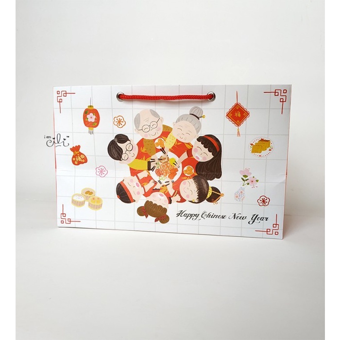 

(TERLARIS) (Pprbag.Yusheng) Paperbag Cny Imlek Sincia Iamcili 27X14.5X17