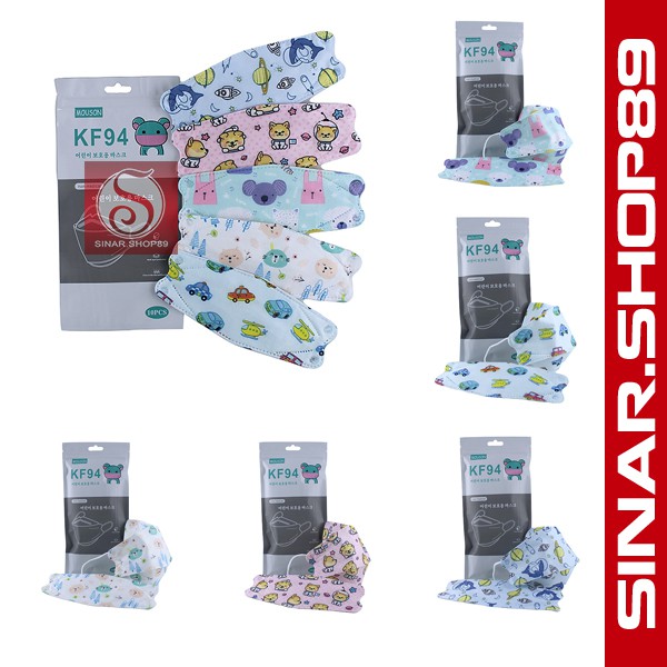 Masker KF94 Anak Mouson Karakter isi 10pcs - KF 94 Korea Anak