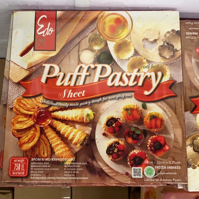 

EDO Puff Pastry Sheets Box 750gr