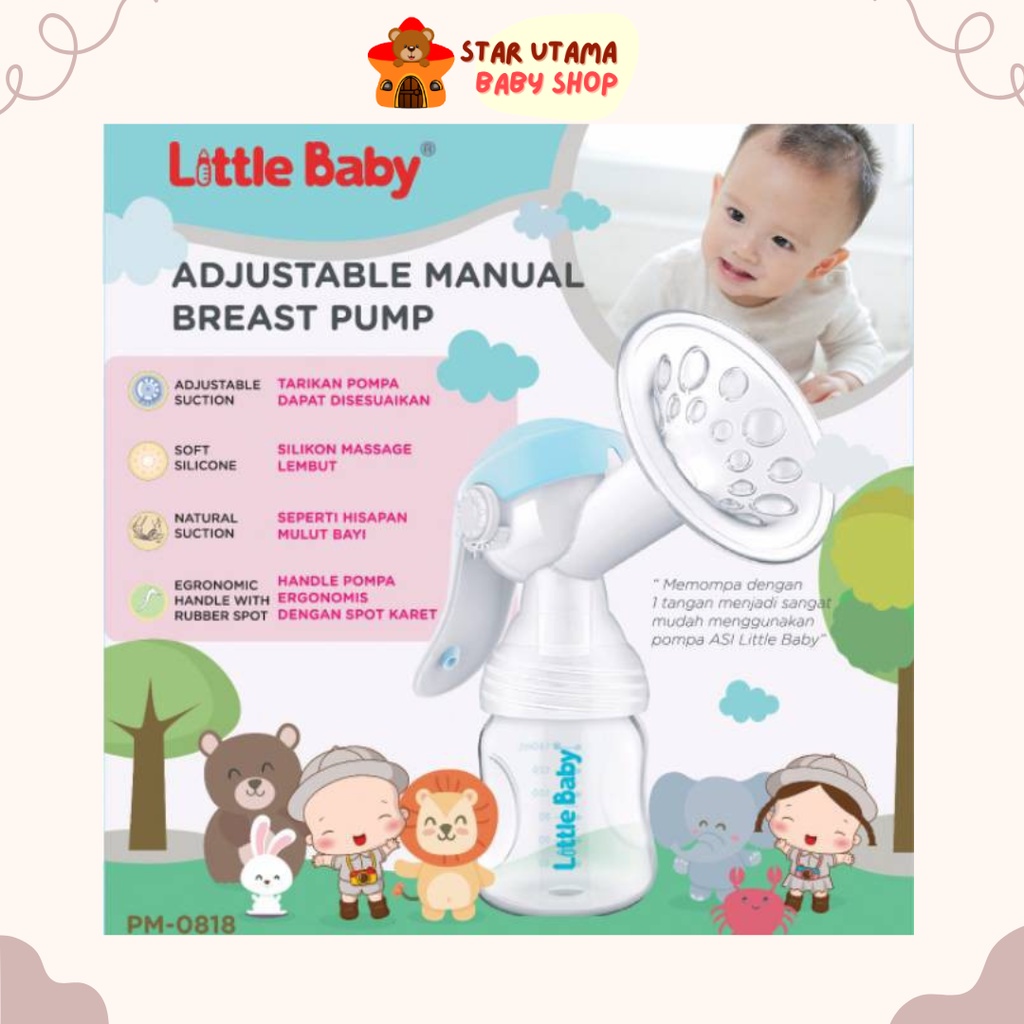 Makassar Pompa ASI Little Baby manual adjustable breast pump PM-0818