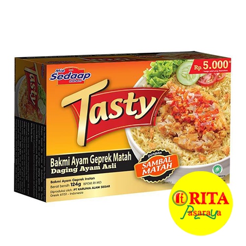 

Sedaap Tasty Mie Instan Bakmi Ayam Geprek 124 Gr