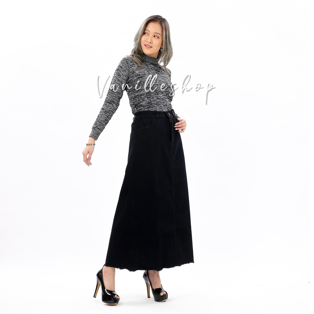 VANILLESHOP - Rok Jeans Panjang SONIA