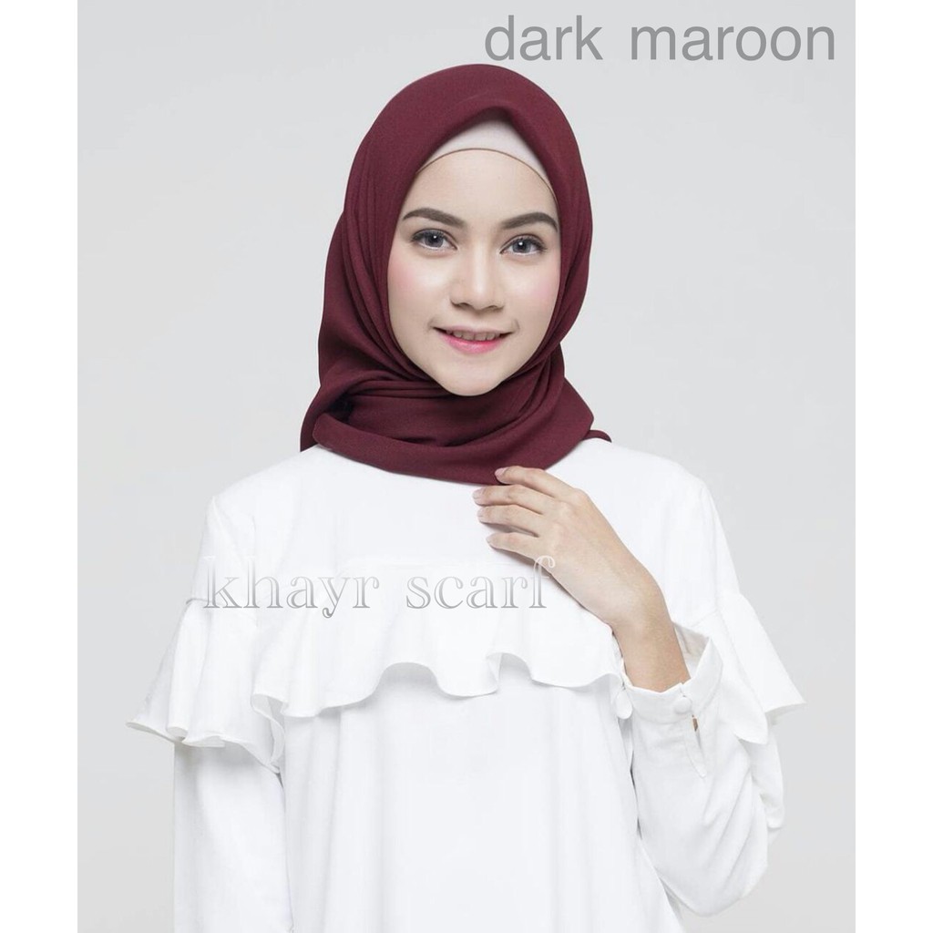 PROMO segiempat polly cotton by khayr scarf bella square potton square hijab bella square termurah