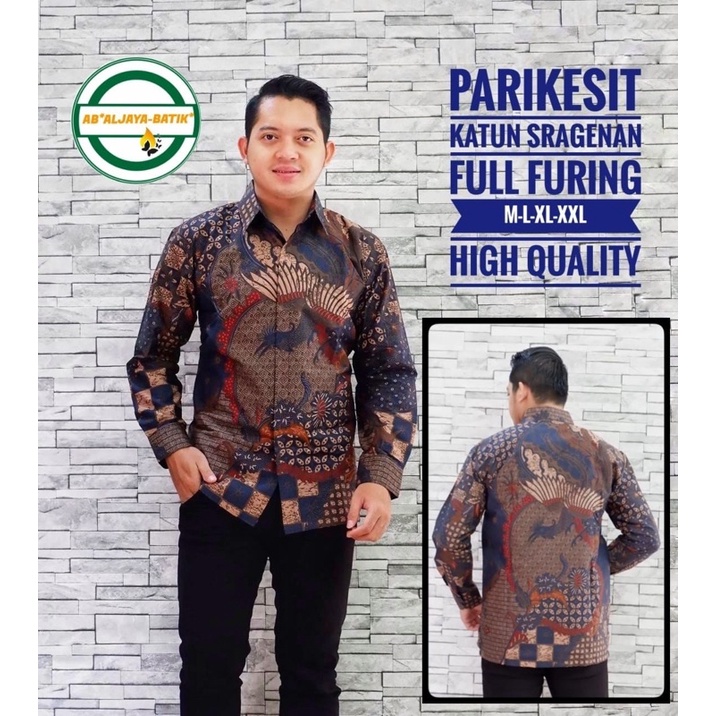 Kemeja Batik PARIKESIT PANJANG Full Furing Bahan Katun Halus High Quality