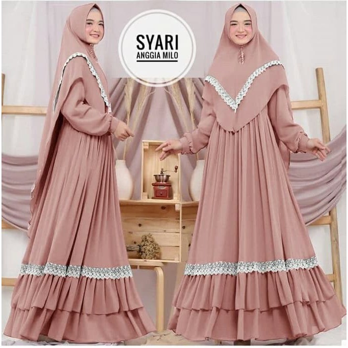 Syari Anggia Milo [Gamis 0111] SGW Baju Gamis Wanita Terbaru