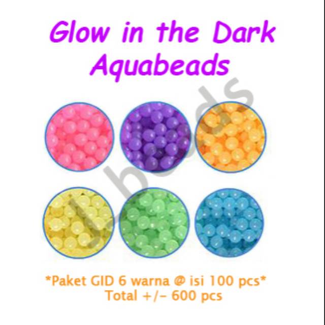 Refill beads Glow in the Dark (GID) / MagicBeads / WaterBeads / DIY