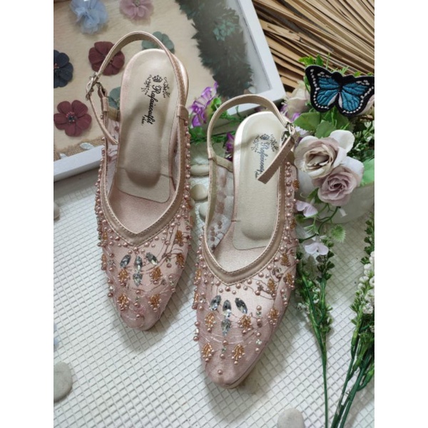 sepatu clamisa rosegold tinggi 7cm tahu