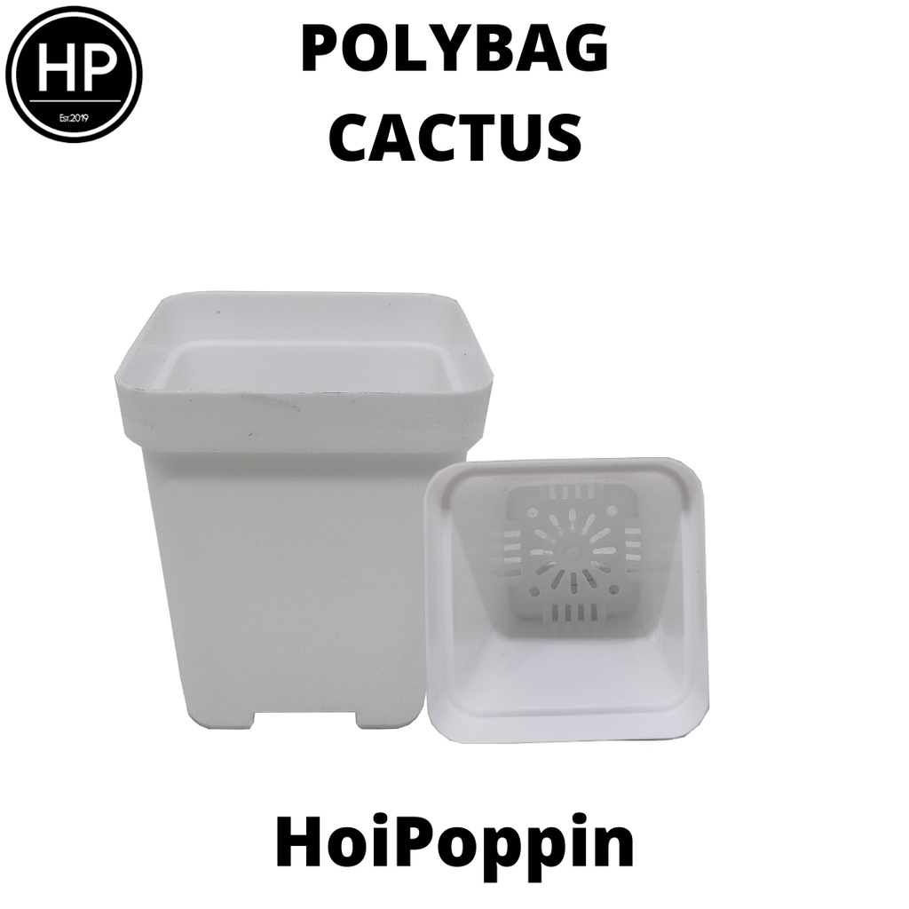 HPP - Polybag (Putih)- cactus polybag - pot cactus - pot elastis - pot dan tatakan - pot - pot hias