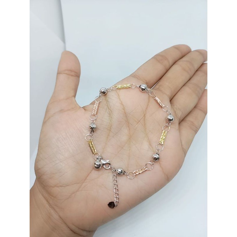 gelang bambu double + ukir silver925 variasi kombi warna