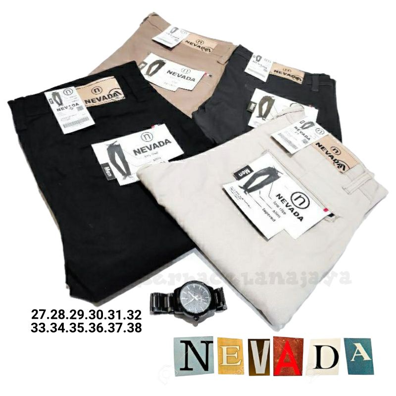 Celana Panjang Pria Chino Nevada Slim Fit Cinos Jumbo Original