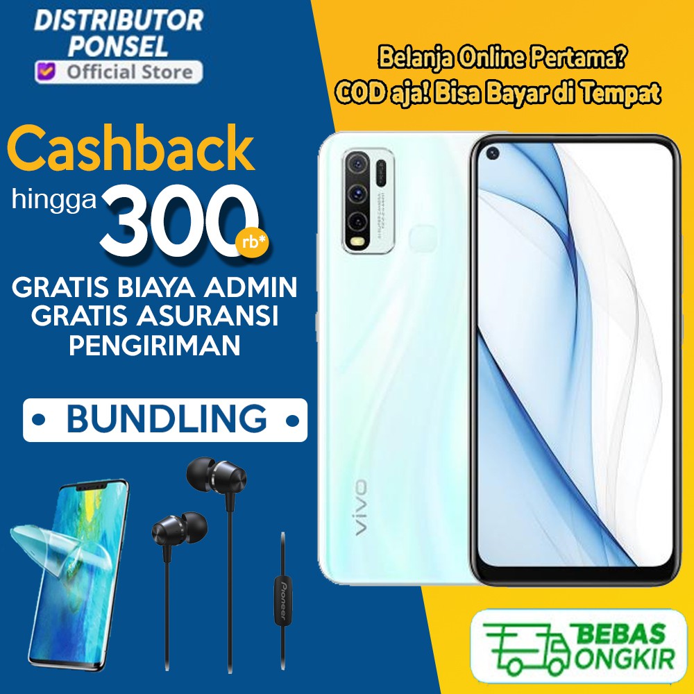 Vivo Y30i 4 64gb Garansi Resmi Vivo Y 30i Y30 I 4 Gb 64 Gb Biru Putih Shopee Indonesia