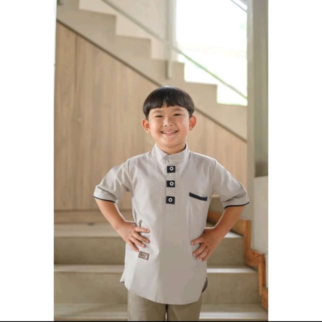 BAJU KOKO ANAK  KYSYA STELAN KOKO ANAK MUSLIM ANAK LAKI LAKI KURTA ATASAN ANAK TURKI CIGARET PREMIUM-2