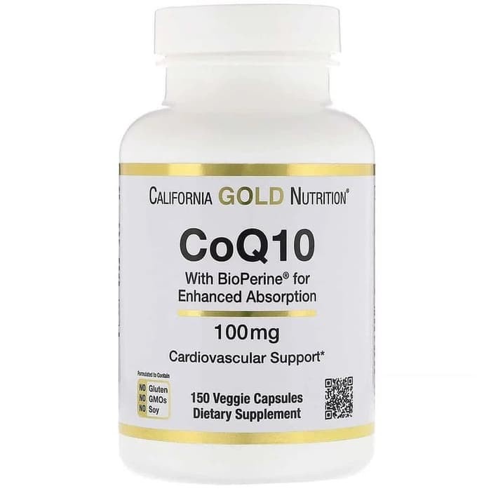 California gold nutrition Coq10 100 mg 150 Caps with bioperine CGN