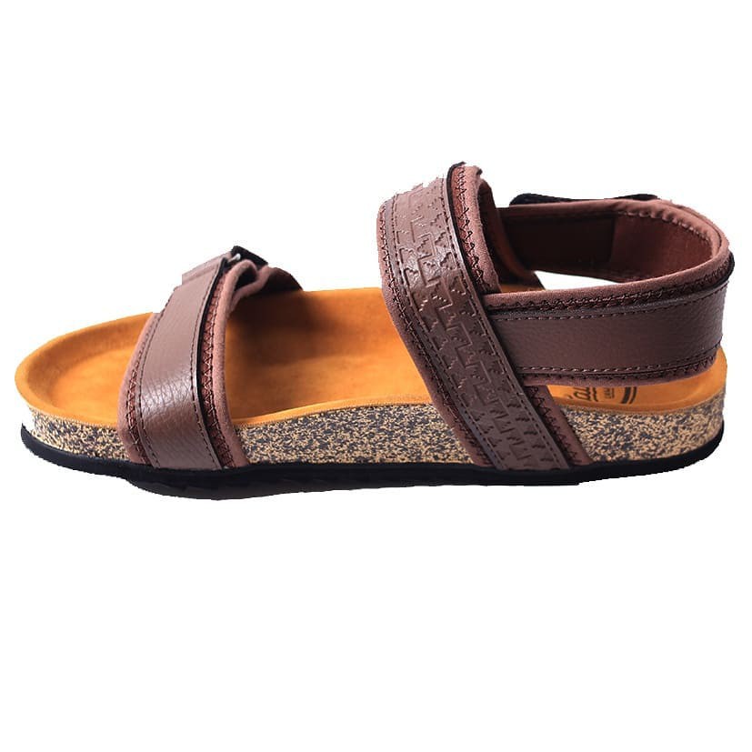 SANDAL PRIA WANITA TAPIS - KAWAY EMBO TAPS BROWN