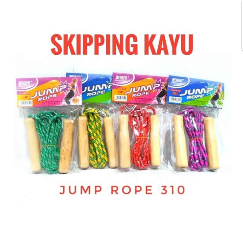 Tali skipping kayu jump rope 310 Classic style
