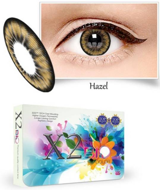 Softlens x2 bio colour/soflens warna bulanan X2 BIO COLOR/soflens x2 normal s/d -6.00