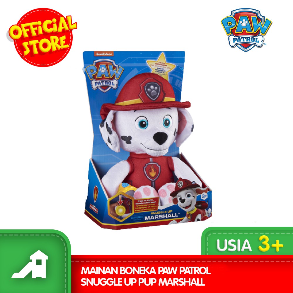 Mainan Boneka Paw Patrol Snuggle Up Pup Marshall