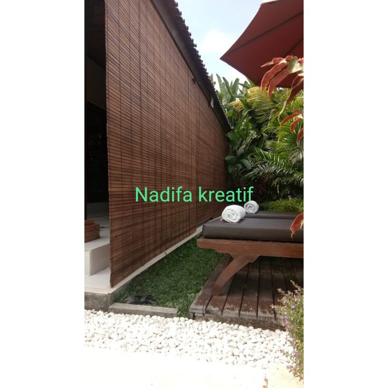 Tirai krey kayu outdoor / kirai / krei / kerai/ Krai / pelindung panas/gorden /kayu bengkirai UK 3x4