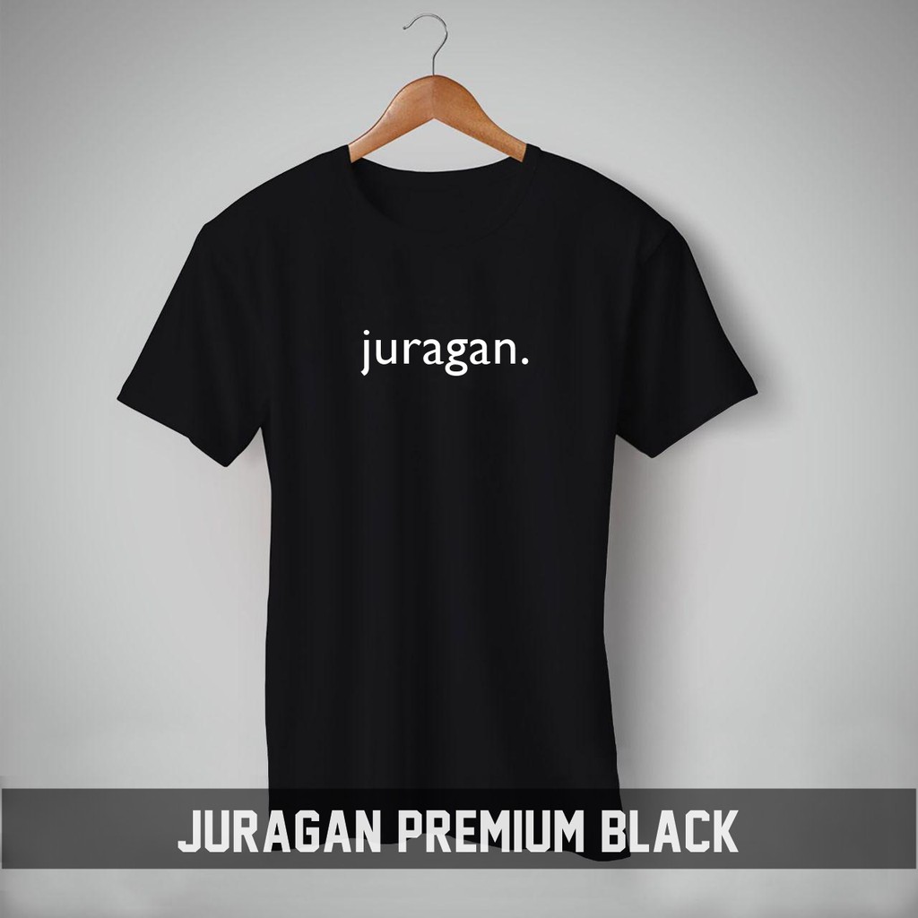 JURAGAN PREMIUM  KAOS BIG SIZE HITAM 2XL 3XL 4XL 5XL