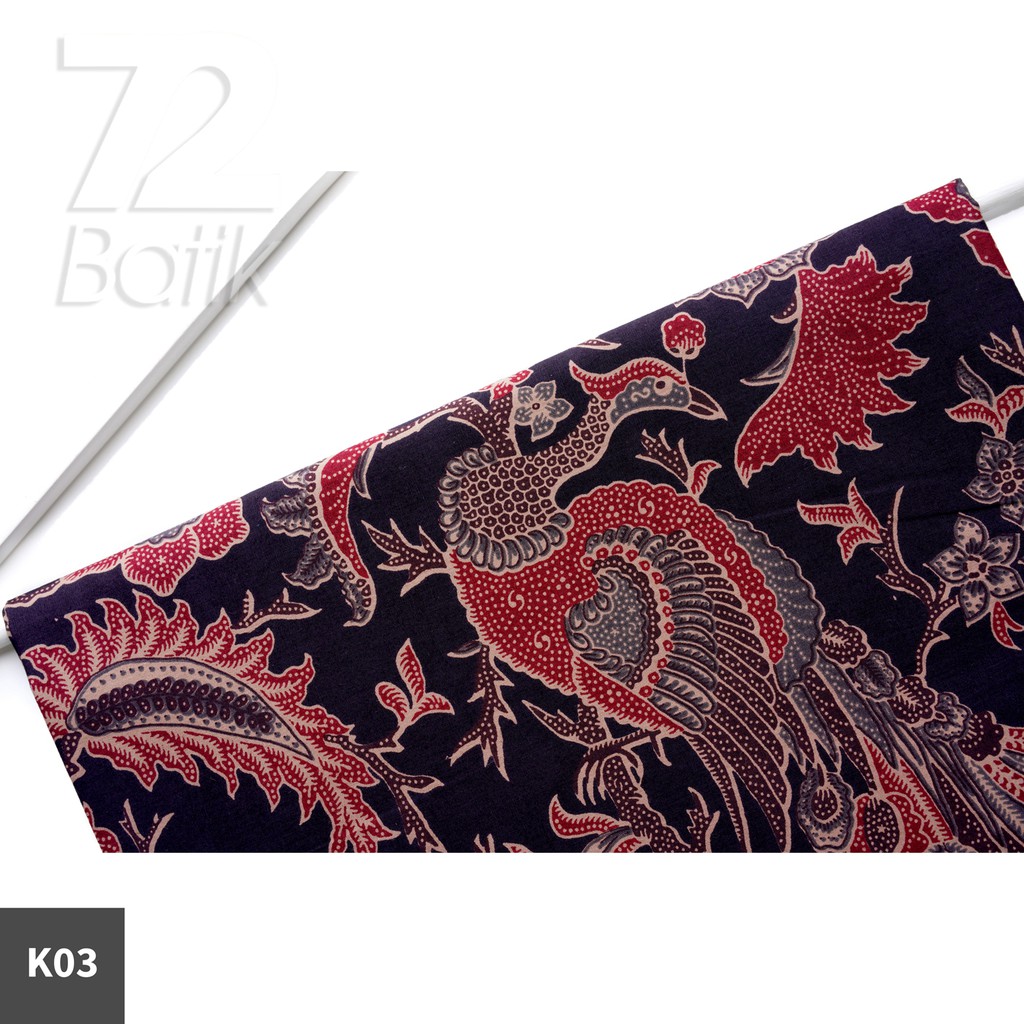 KAIN BATIK PREMIUM Bahan Katun Motif Burung Merak Warna Hitam Ireng Item Black 725371 Cap 72 Jarik Jarit Samping Kebat Panjang Batik Katun Modern Premium Bahan Seragam Batik Pernikahan Kantor Keluarga Murah Kamen Jadi Batik Bali Lembaran