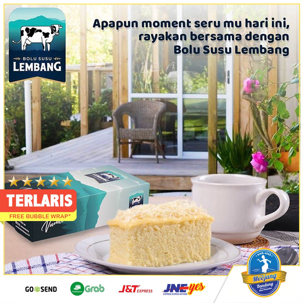 [KHUSUS P.JAWA] Bolu Susu Lembang varian Rasa Vanila topping keju Bolu Lembang dengan Keju Premium Asli Bandung best seller