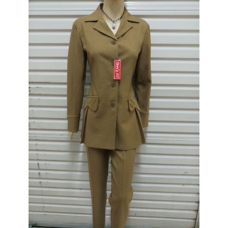 Seragam Dinas Pemda Wanita Khaki Set Celana Blazer Kerja Wanita Formal Stelan Celana Seragam Kantor 