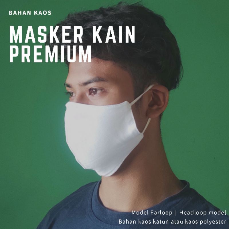 Masker Kain | Masker kaos Polos | Masker bahan kaos katun dan polyester