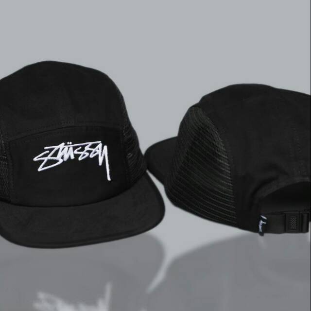 Topi 5 panel stussy (side mesh)