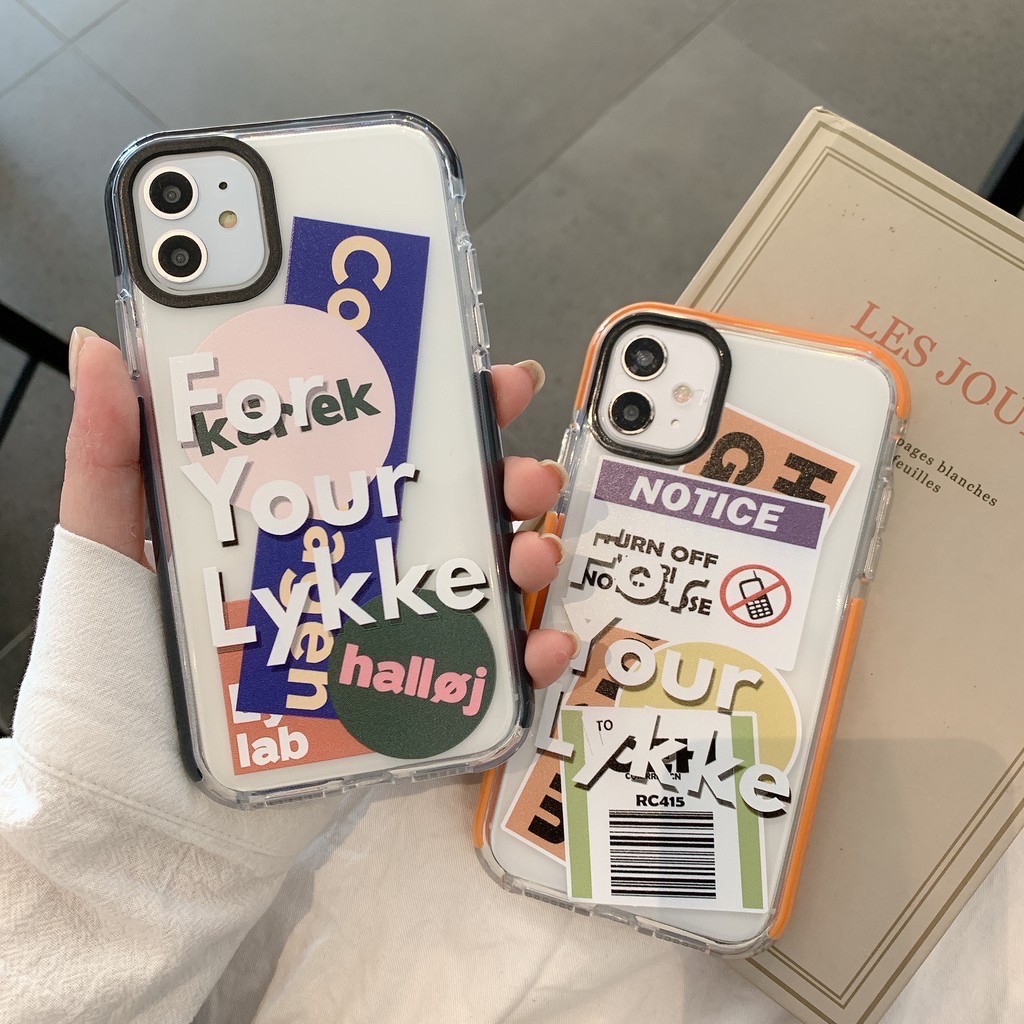 Graphic Abstract Sticker iPhone Case (iPhone 7/8/7+/8+/X/XS/XR/XS Max/11/11 Pro/11 Pro Max)