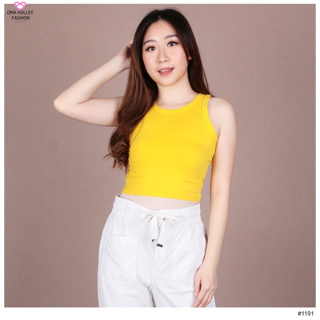 (COD) OH Fashion Ashley Tanktop Crop Satu #1191/#1227