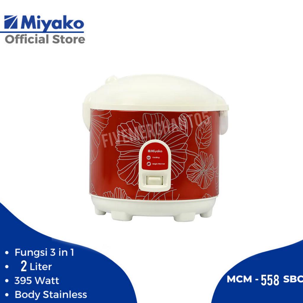 Rice Cooker Miyako MCM 558 SBC Nanoal 2 Liter Magic Com MCM558 SBC Penanak Nasi Magic Warmer Low Watt Murah