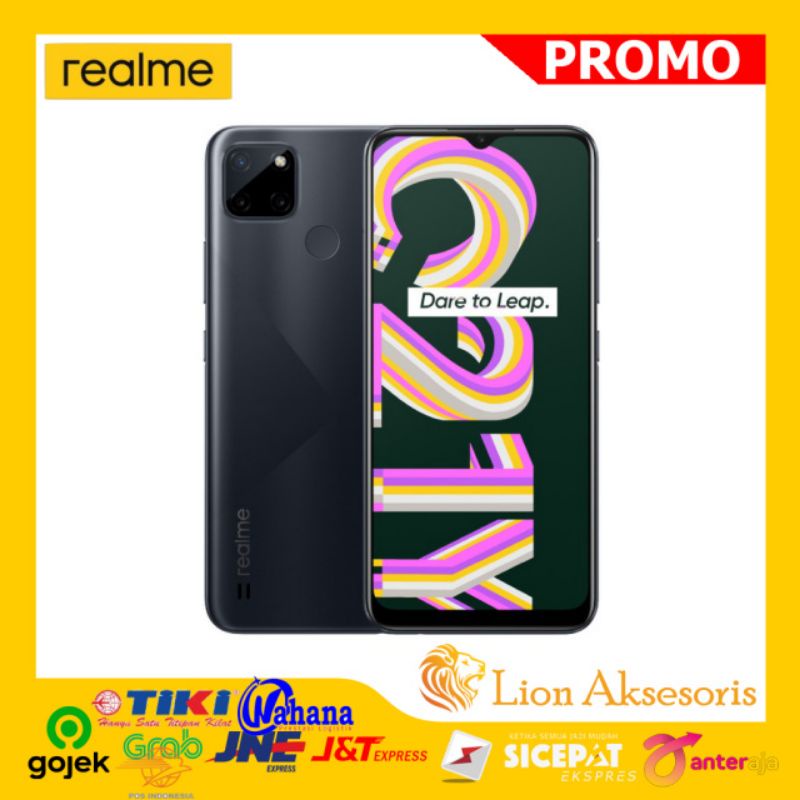 HP Realme C21Y Ram 3Gb Rom 32 Gb Cross Black Garansi Resmi Realme Seindonesia