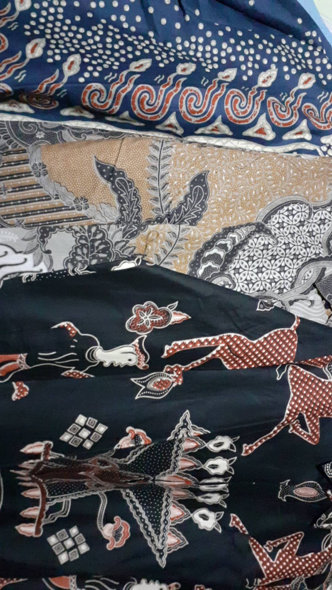 Modang Navy Kemeja Batik Pria Full Furing Bahan Katun Halus Primisima