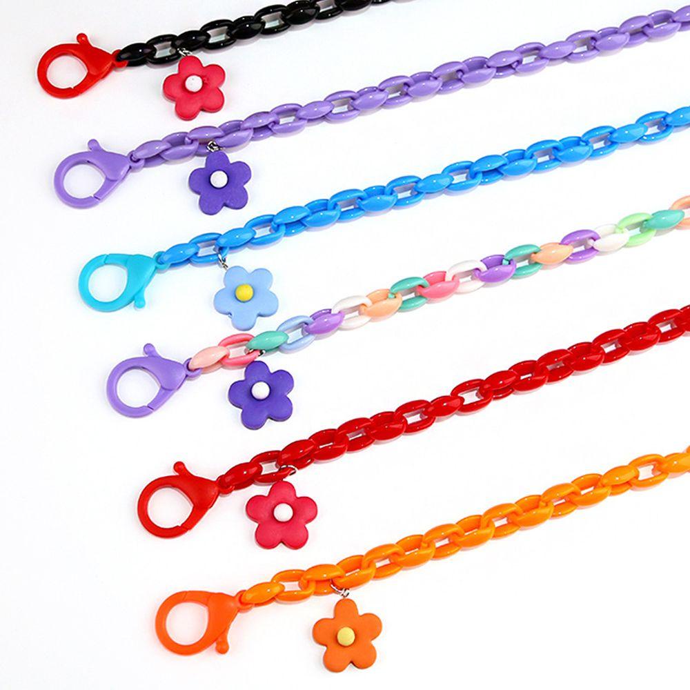 R-flower Face Cover Chain Rantai Anti Hilang Lanyard Multicolor Penutup Wajah Cord Holders