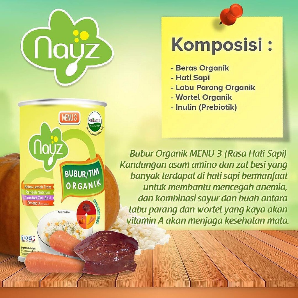 Nayz Bubur / Tim kemasan kaleng / Box 275gr Lulus BPOM HalalMUI