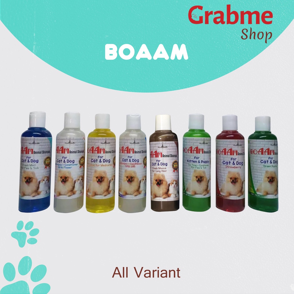 Shampoo wangi Anti Kutu untuk Anjing Kucing BOAAM All Variant 250ml