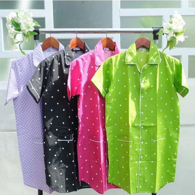 BJ-Piyama Daster Motif Polkadot dan Spolka