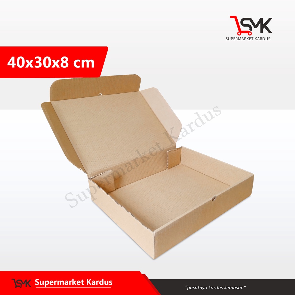 

Kardus Box 40x30x8 (ROBIN) cm Kardus/Karton/Polos/Hampers/Baju