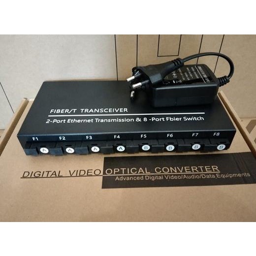 Media Converter 8 Port Fo 2 Port Lan