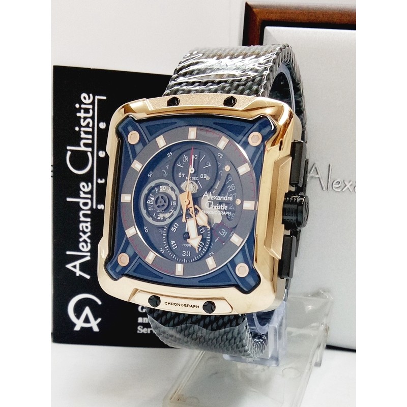 Jam Tangan Pria Alexandre Christie AC 3030 MC BLGD Stainless Steel