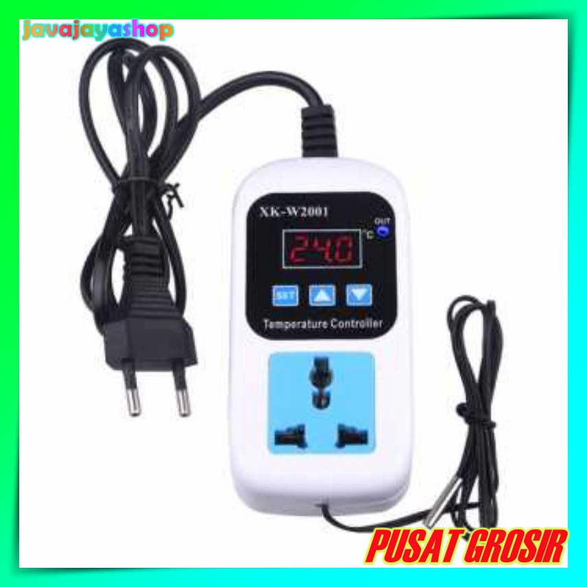 Stop Kontak Digital Thermostat Timer Switch Probe - XK-W2001