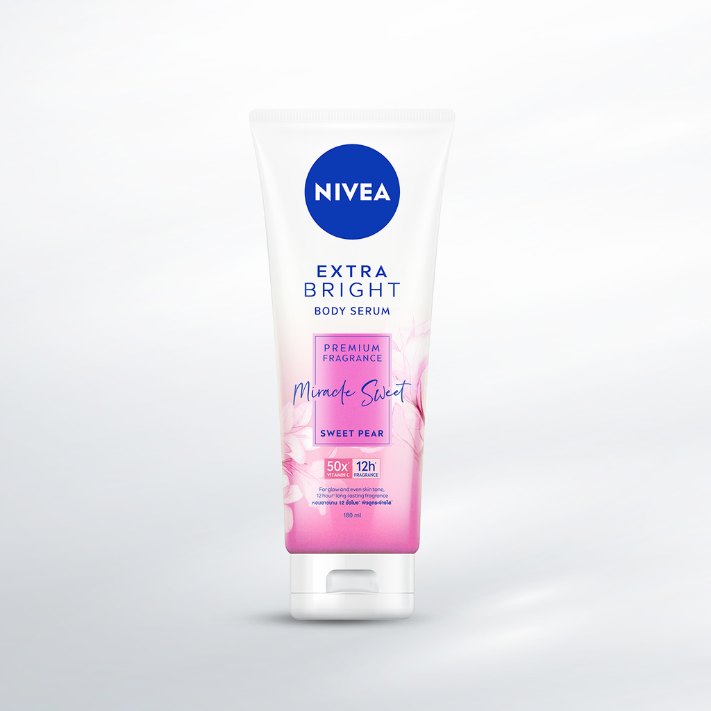 NIVEA Body Serum Extra Bright Premium Fragrance Miracle Sweet 180ml - Cerah &amp; wangi parfum premium tahan 12 jam