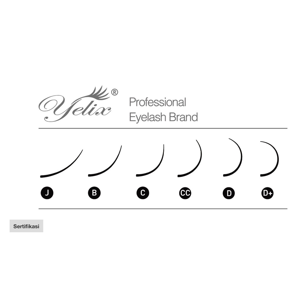 Yelix Premium Ellips Flat Lashes LEMBUT For Eyelash Extansion