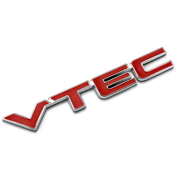 Emblem Mobil Vtec V Tec Full Logam Merah Logam Tempelan Honda Jazz Gd3 Accord City Stream Civic