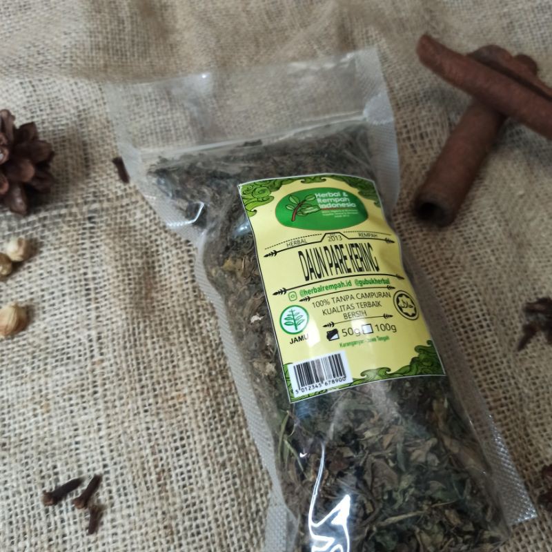 

DAUN PARE KERING - 50 GR / REMPAH / JSR / 100% MURNI