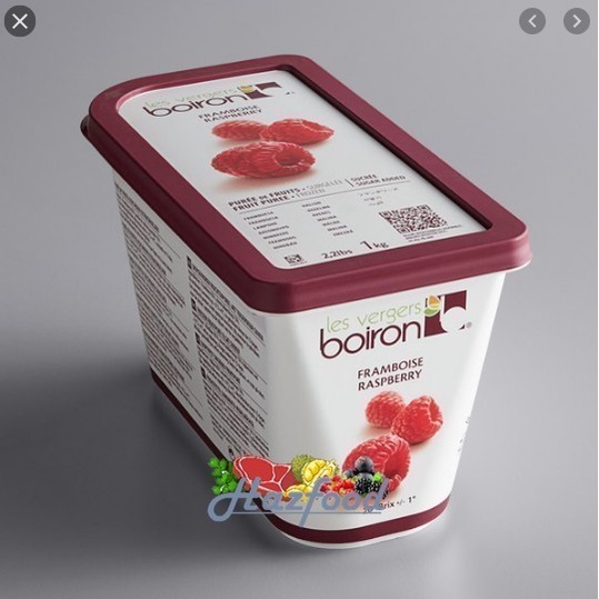 

Boiron Fruit PUREE Raspberry 1kg Framboise Frozen Berries Food Import