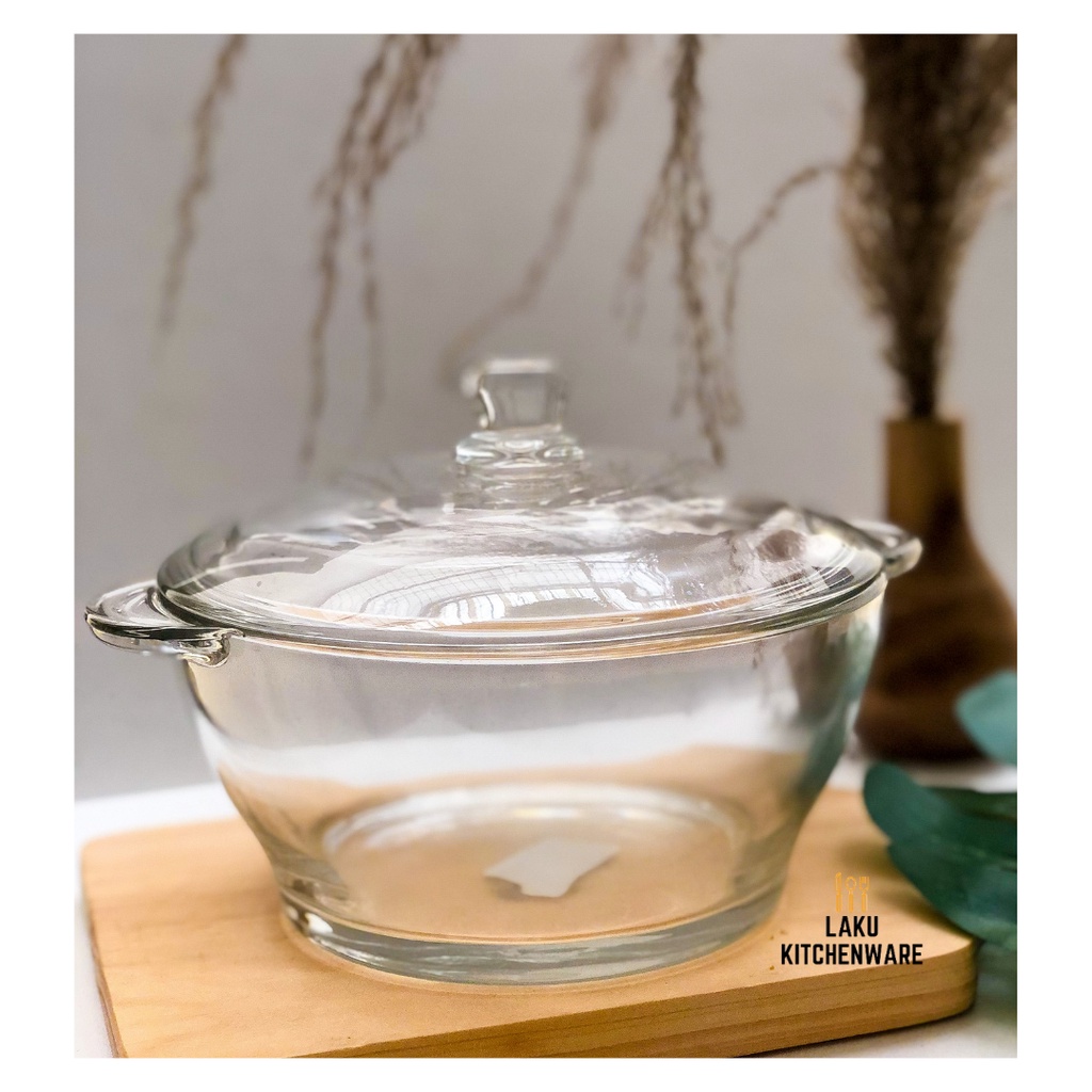 mangkok bening / mangkok kaca tutup / mangkok lauk / mangkok sayur